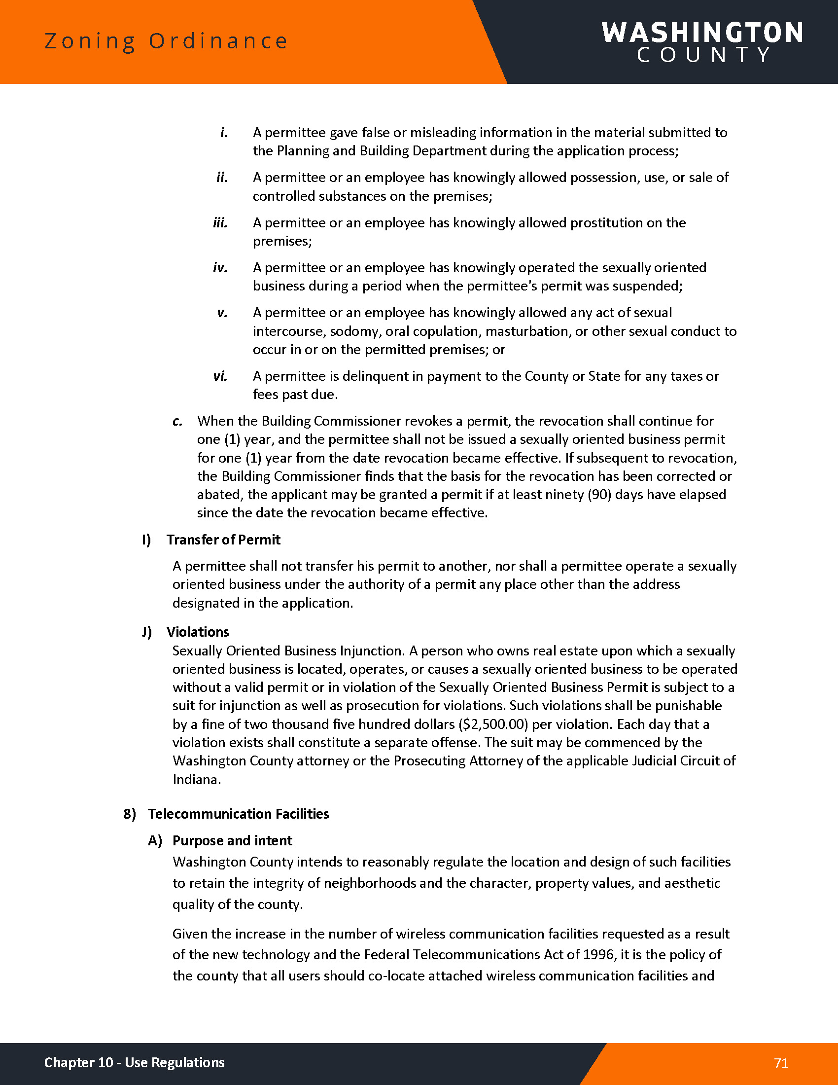 Washington County Zoning Ordinance1 12 25 Page 076